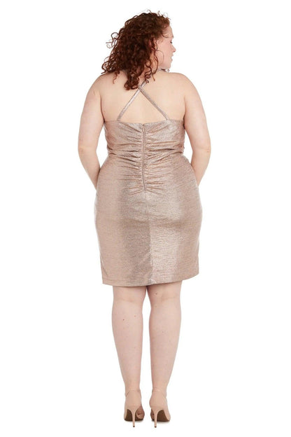 Morgan & Co Plus Size Short Prom Dress 12766WM - The Dress Outlet