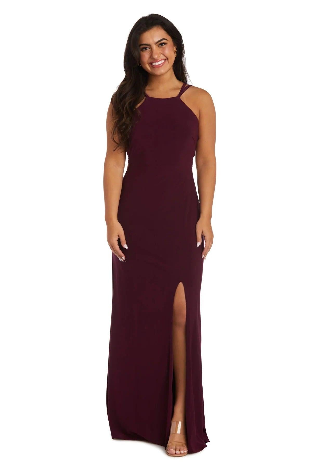 Morgan & Co Prom Fitted Long Formal Gown 12489A - The Dress Outlet