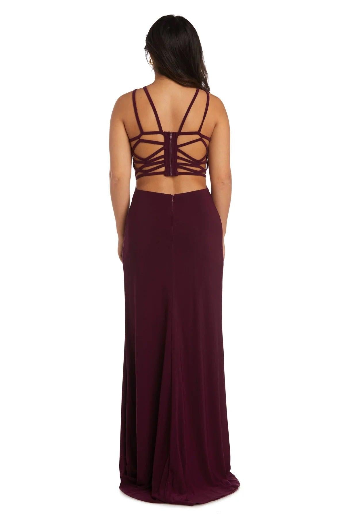 Morgan & Co Prom Fitted Long Formal Gown 12489A - The Dress Outlet