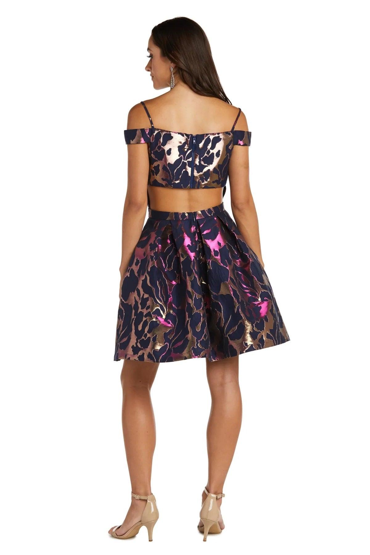 Morgan & Co 12981 Short Off Shoulder Cocktail Dress