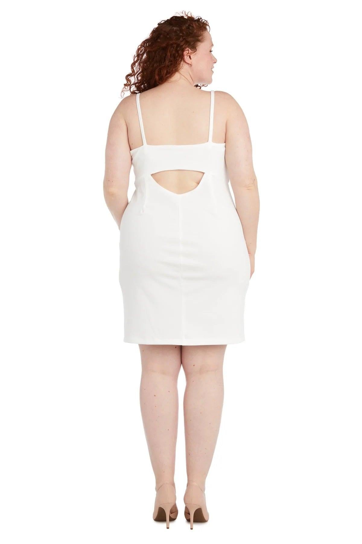 Morgan & Co Short Plus Size Cocktail Dress 13045WM - The Dress Outlet