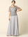Mother of the Bride Beaded Long Formal Chiffon Gown - The Dress Outlet