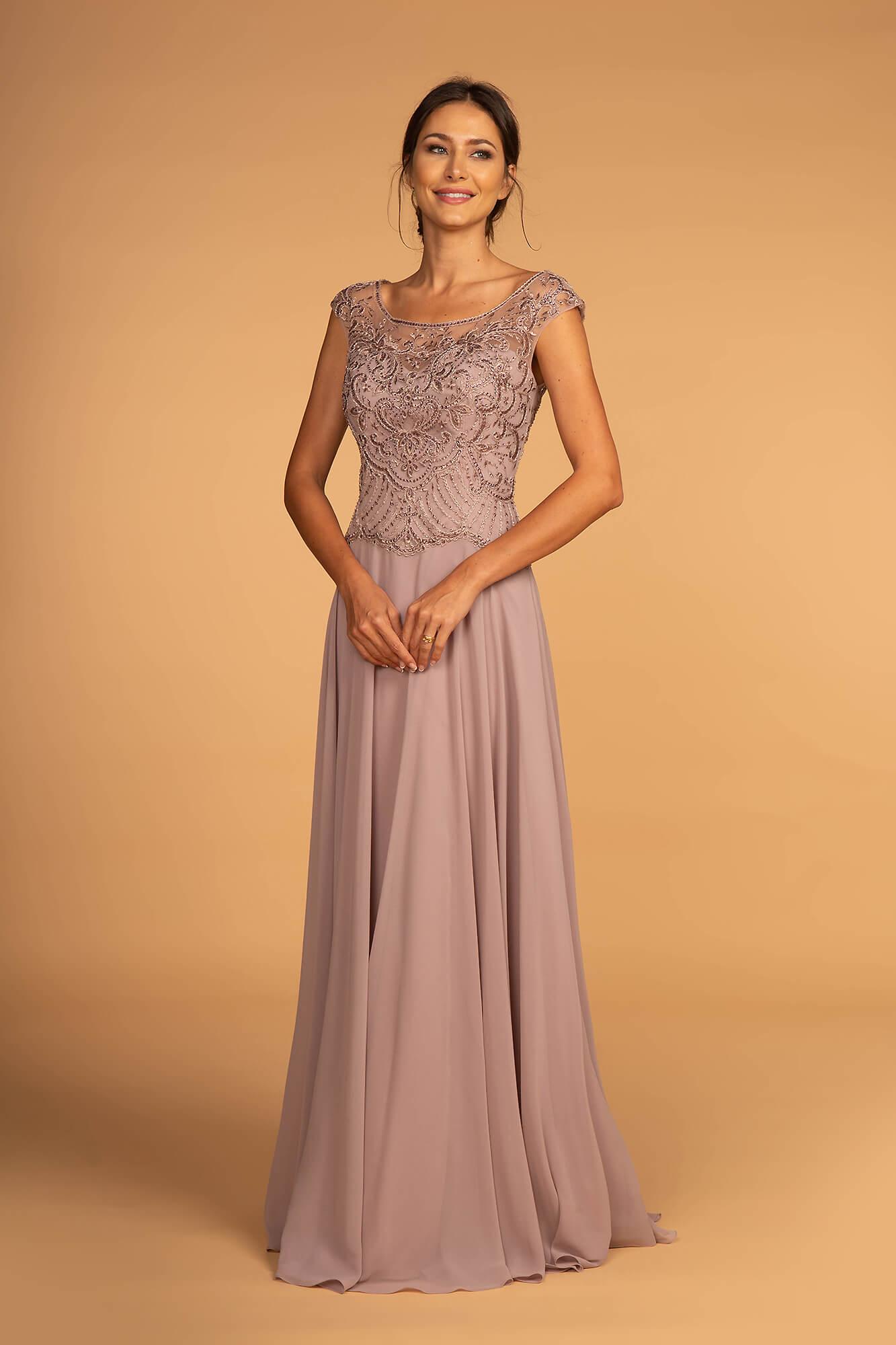 Mother of the Bride Chiffon Long Dress Prom Sale - The Dress Outlet