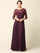 Mother of the Bride Long Formal Lace Chiffon Dress - The Dress Outlet