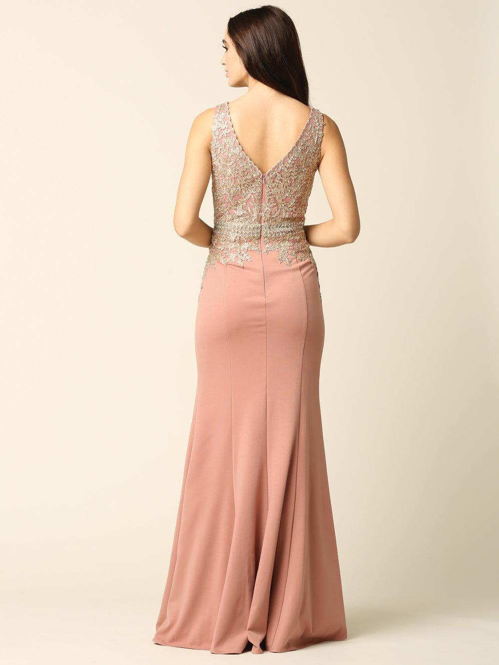 Mother of the Bride Long Formal Sleeveless Dress - The Dress Outlet