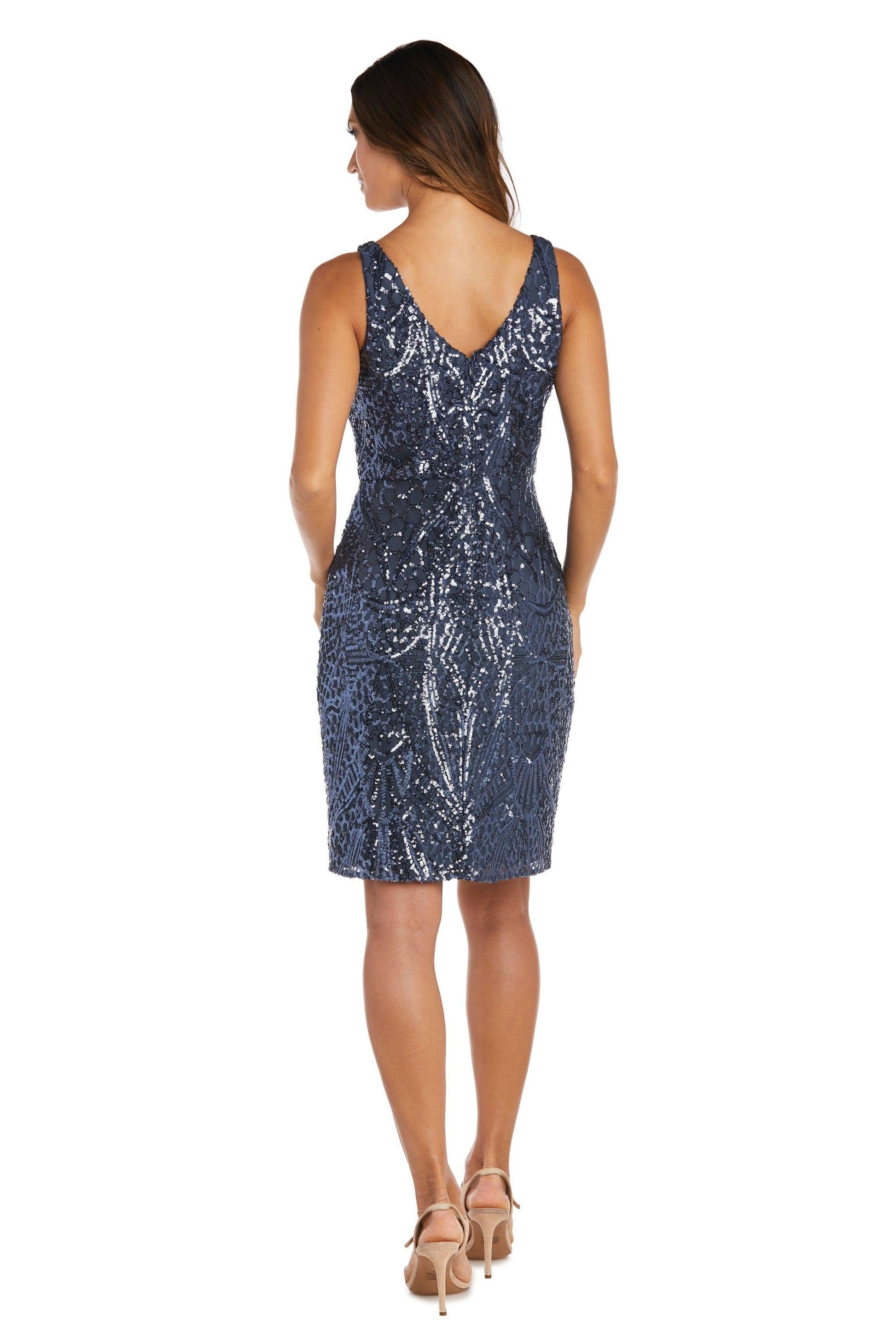 Nightway Beaded Short Cocktail Dress 22107