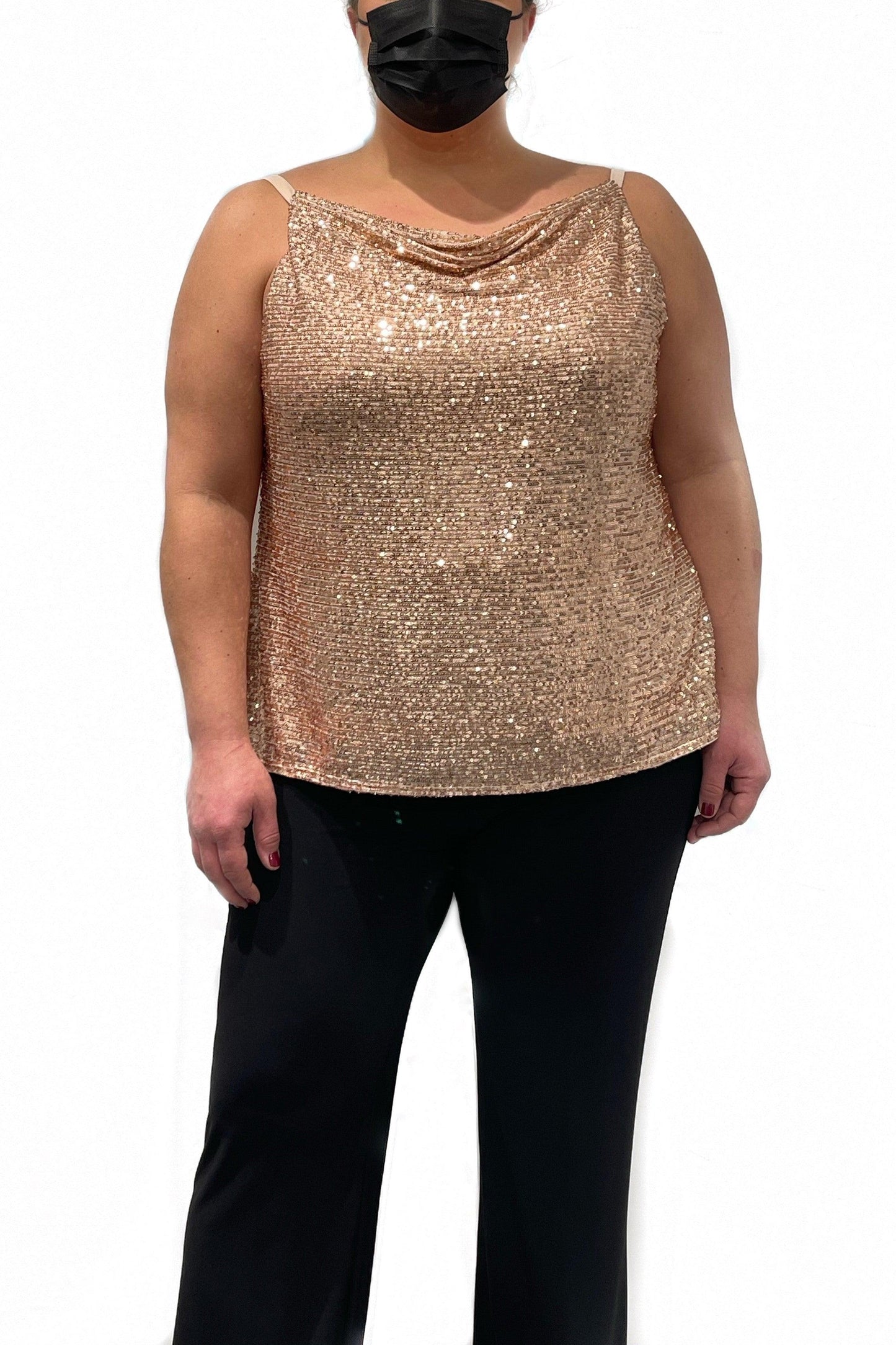 Nightway Formal Plus Size Sequined Top 22116W - The Dress Outlet