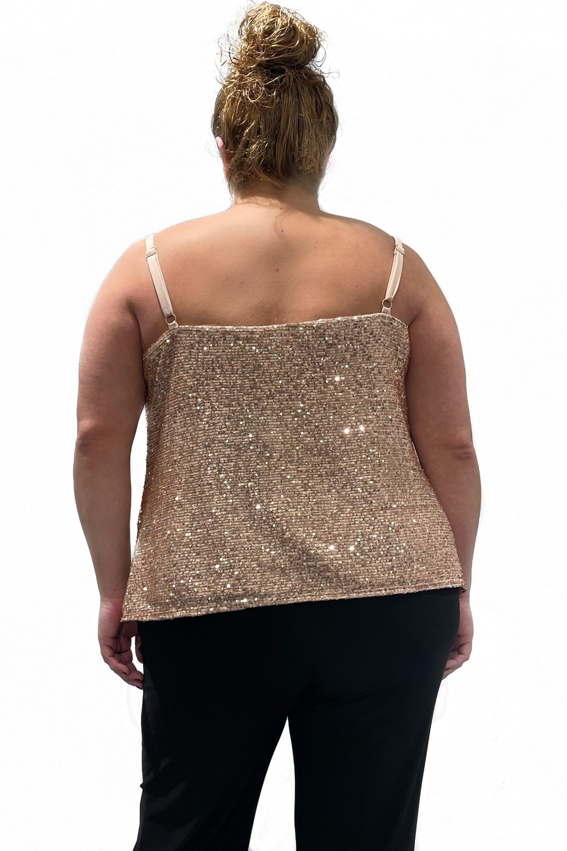 Nightway Formal Plus Size Sequined Top 22116W