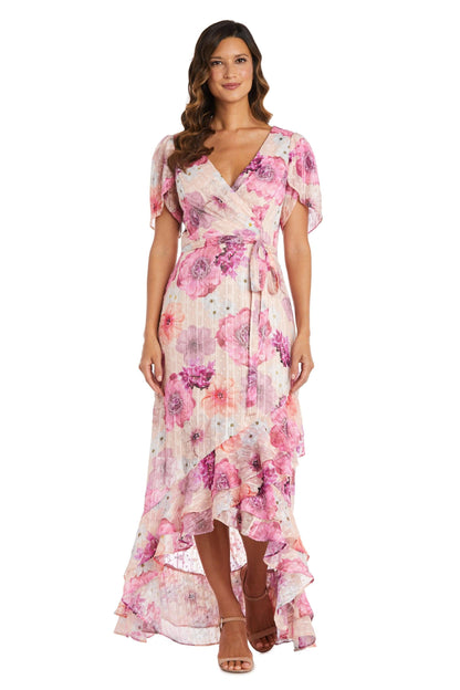 Nightway High Low Floral Print Formal Dress 22138 - The Dress Outlet