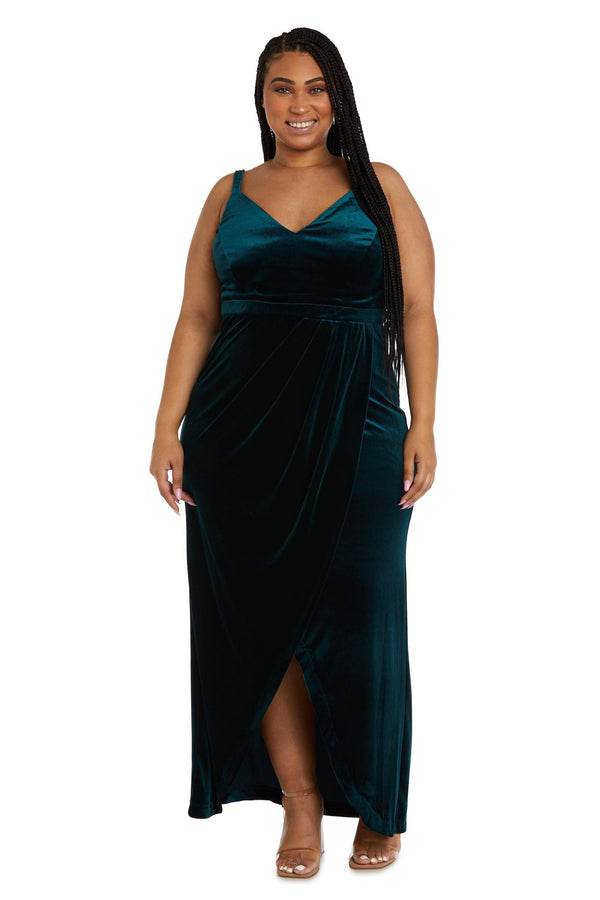 Nightway High Low Plus Size Velvet Dress 22115W