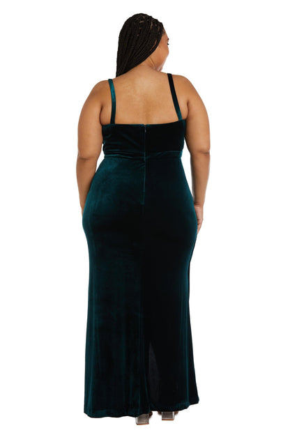 Nightway High Low Plus Size Velvet Dress 22115W - The Dress Outlet