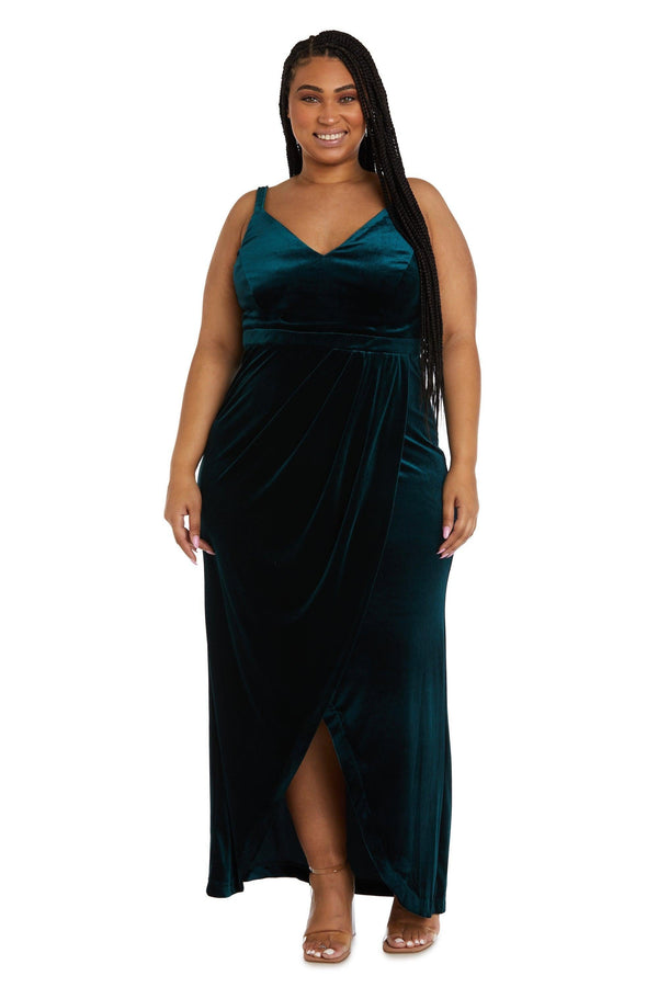 Nightway High Low Plus Size Velvet Dress Sale