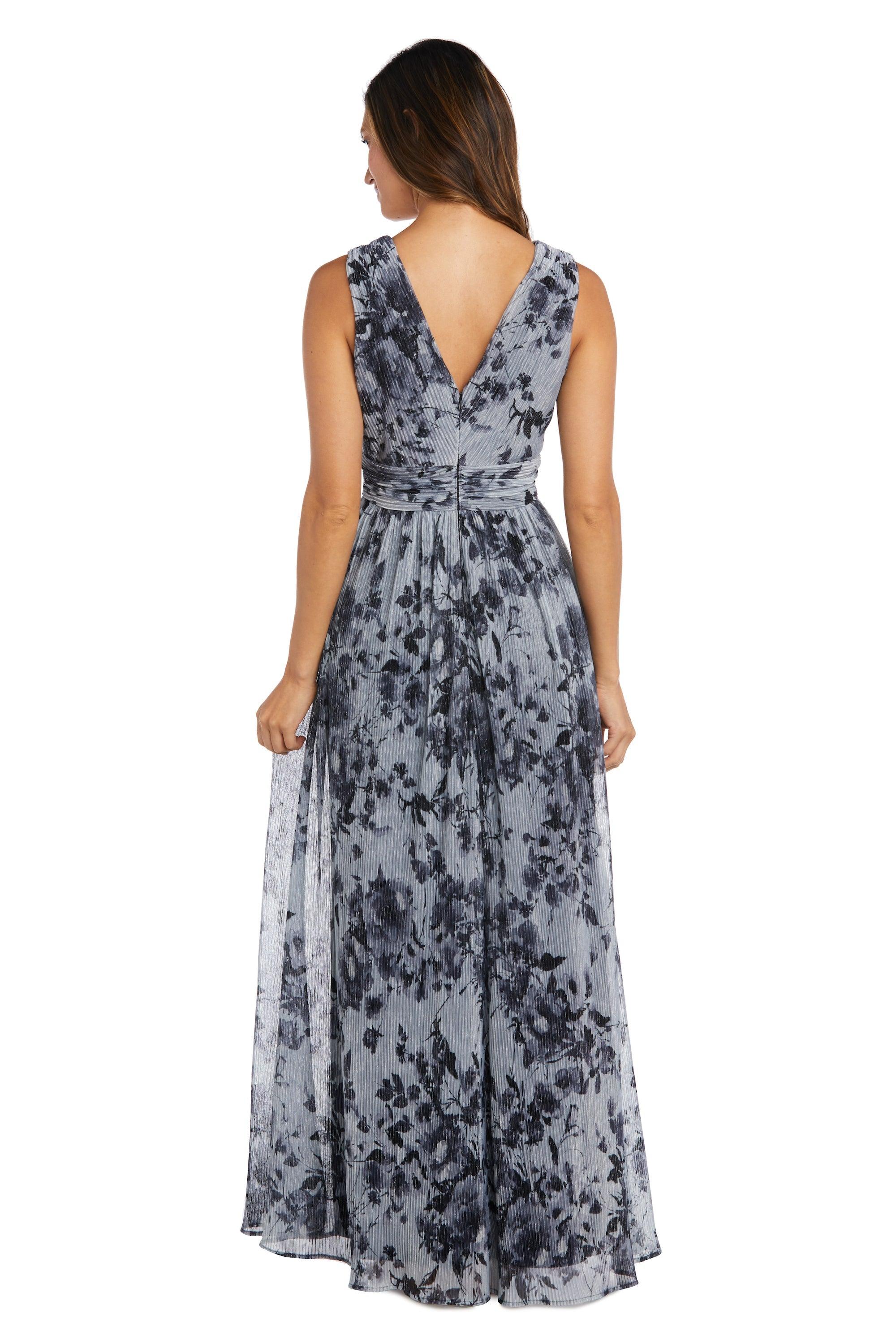 Nightway Long Formal Floral Print Dress 22042 - The Dress Outlet