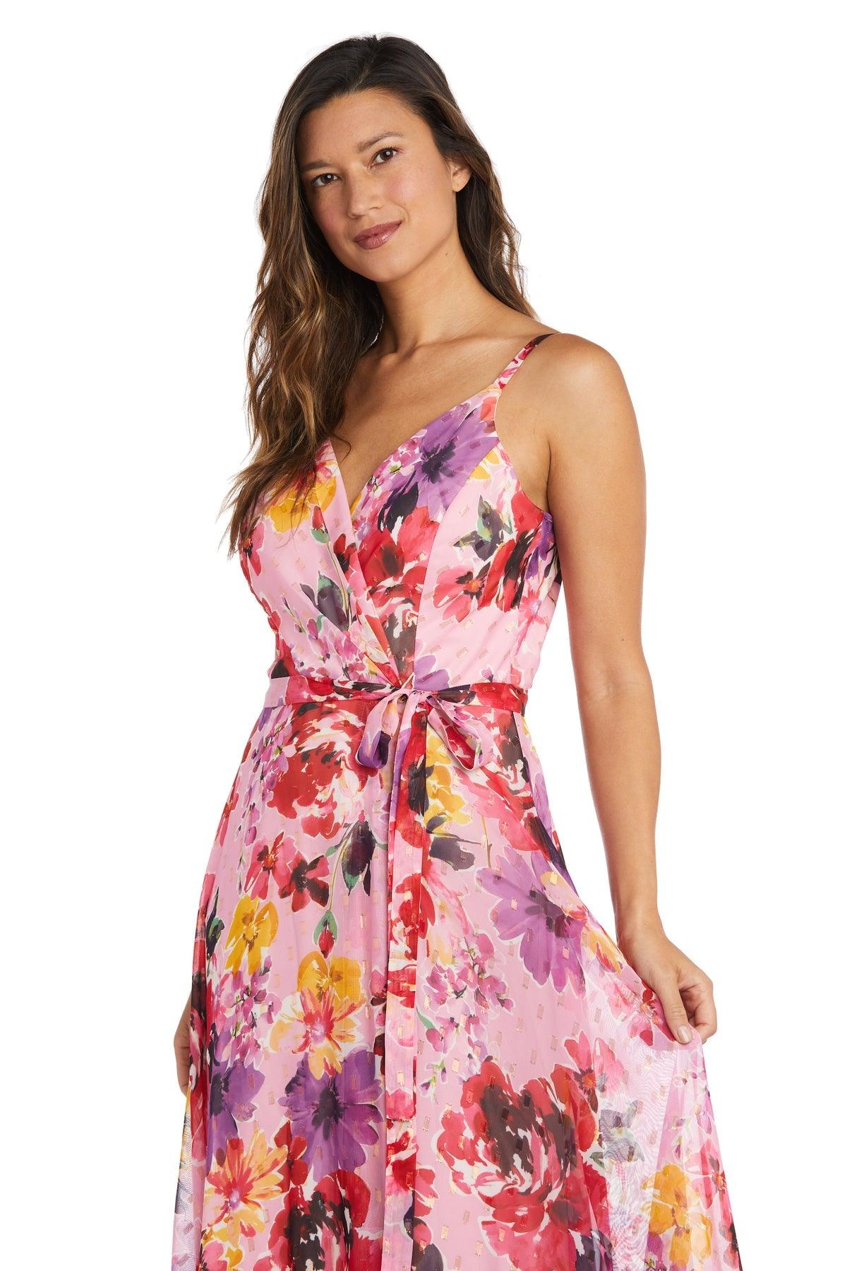 Nightway Long Formal Floral Print Dress 22164 - The Dress Outlet