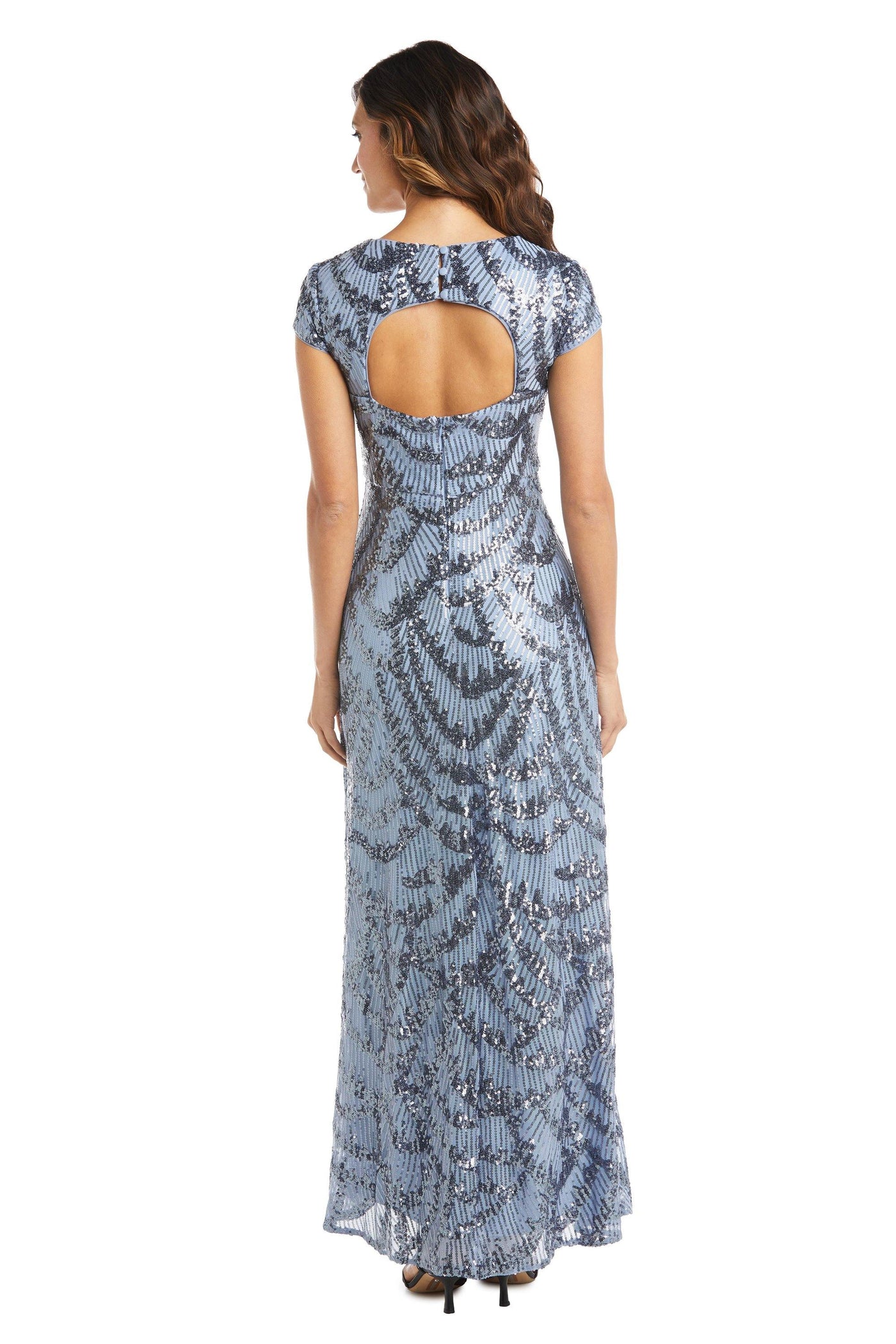 Nightway Long Formal Petite Sequins Dress 22018P - The Dress Outlet