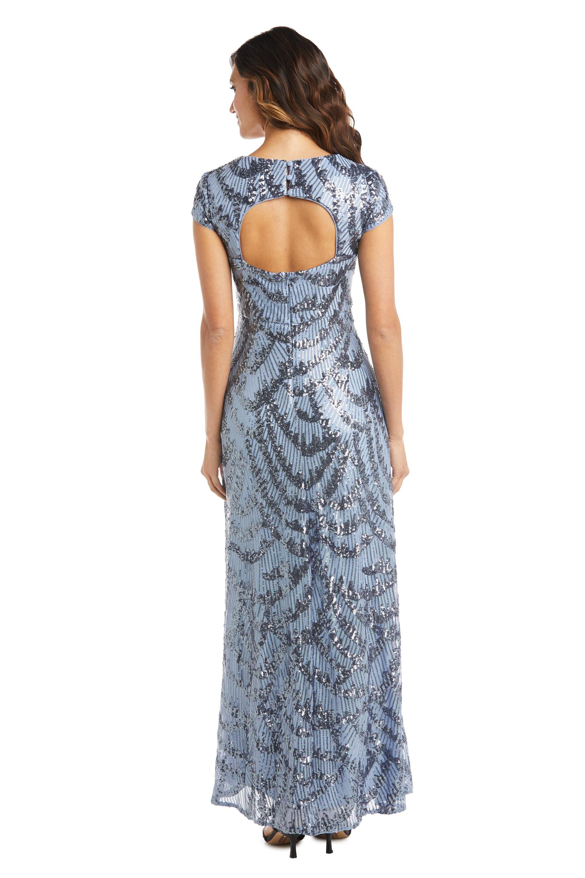 Nightway Long Formal Petite Sequins Dress 22018P - The Dress Outlet