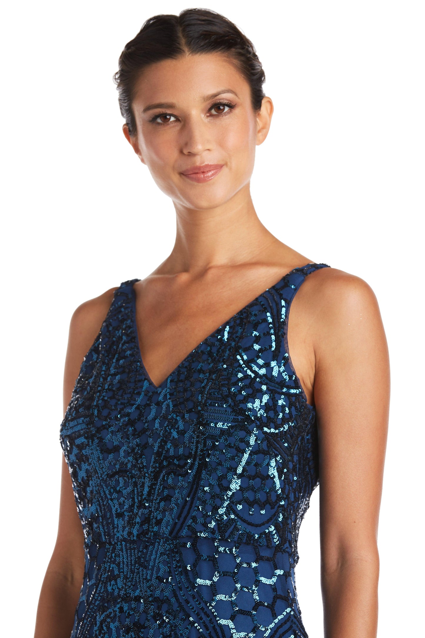 Nightway Long Formal Sleeveless Petite Dress 21685P - The Dress Outlet