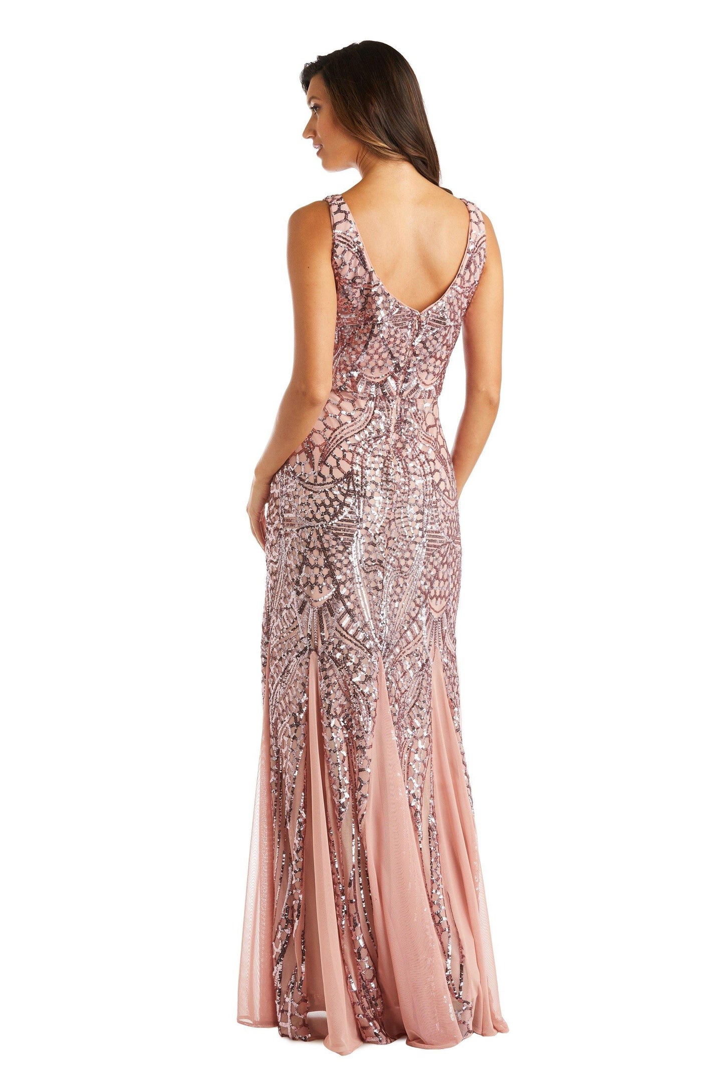 Nightway Long Formal Sleeveless Petite Dress 21685P - The Dress Outlet