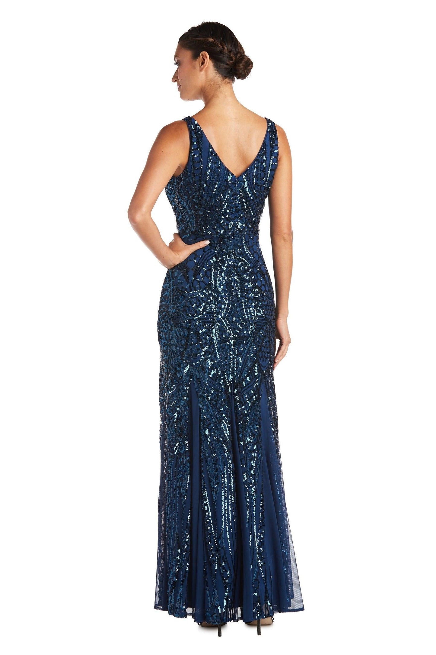 Nightway Long Formal Sleeveless Petite Dress 21685P - The Dress Outlet