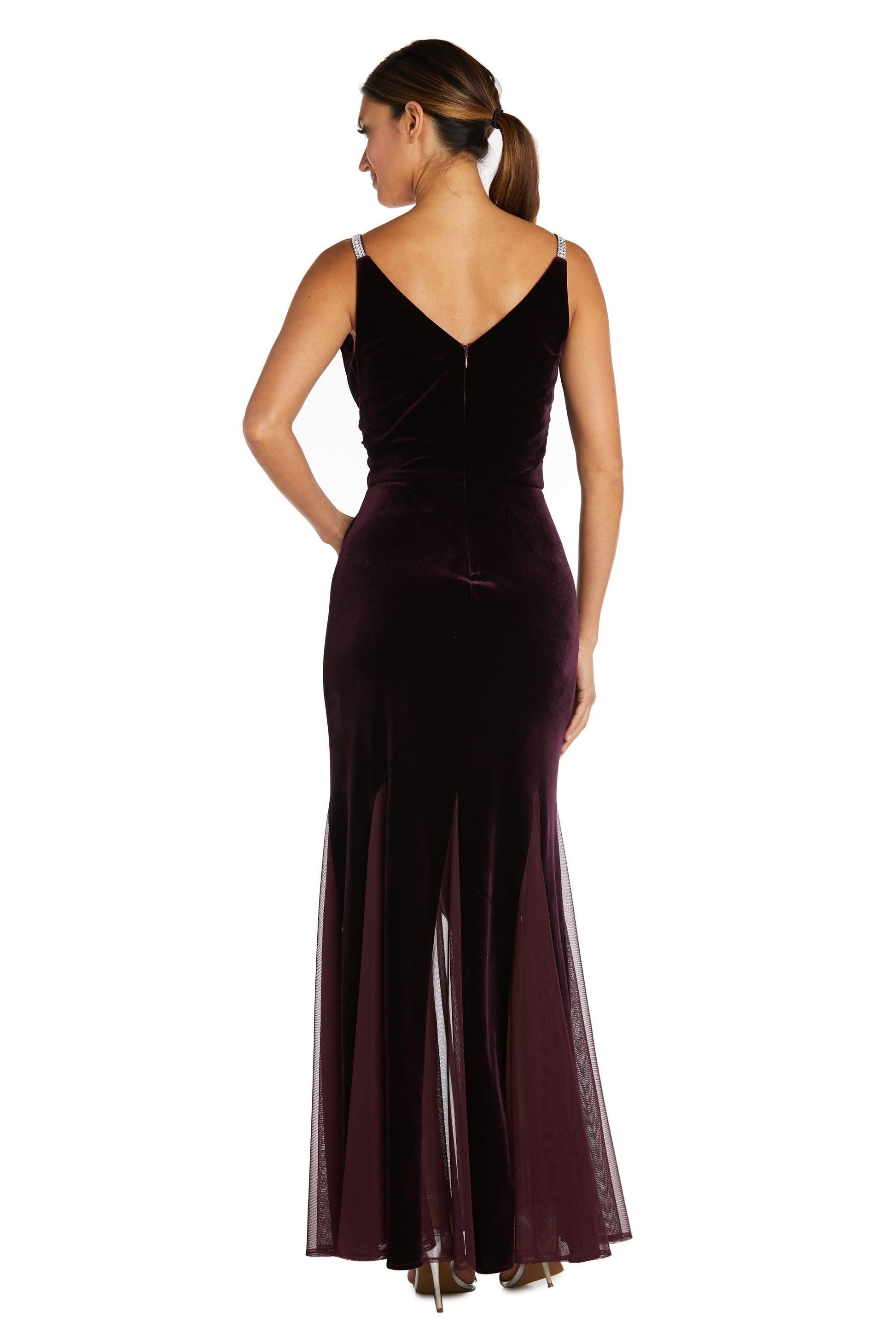 Nightway Long Formal Velvet Evening Dress 22080