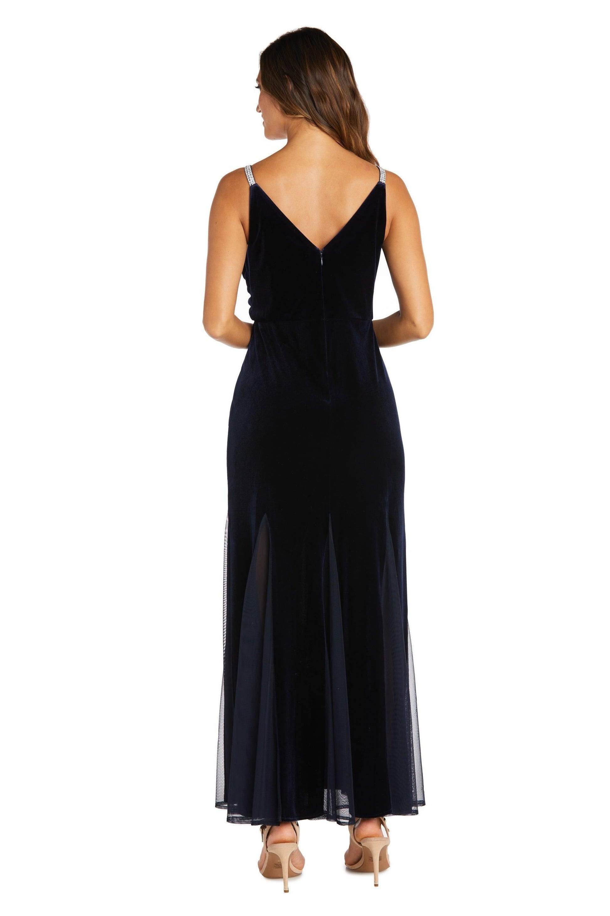 Nightway Long Formal Velvet Evening Dress 22080