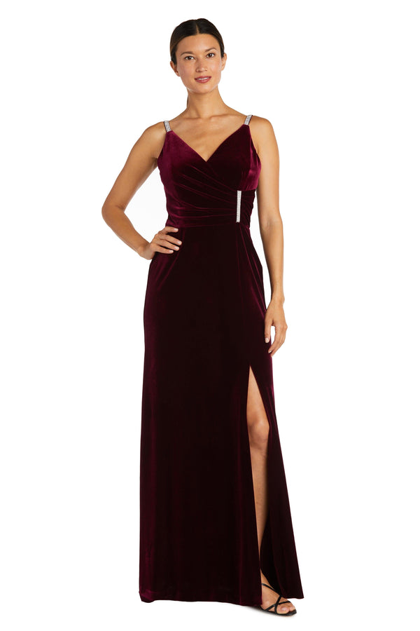 Nightway Long Formal Velvet Evening Gown 22093