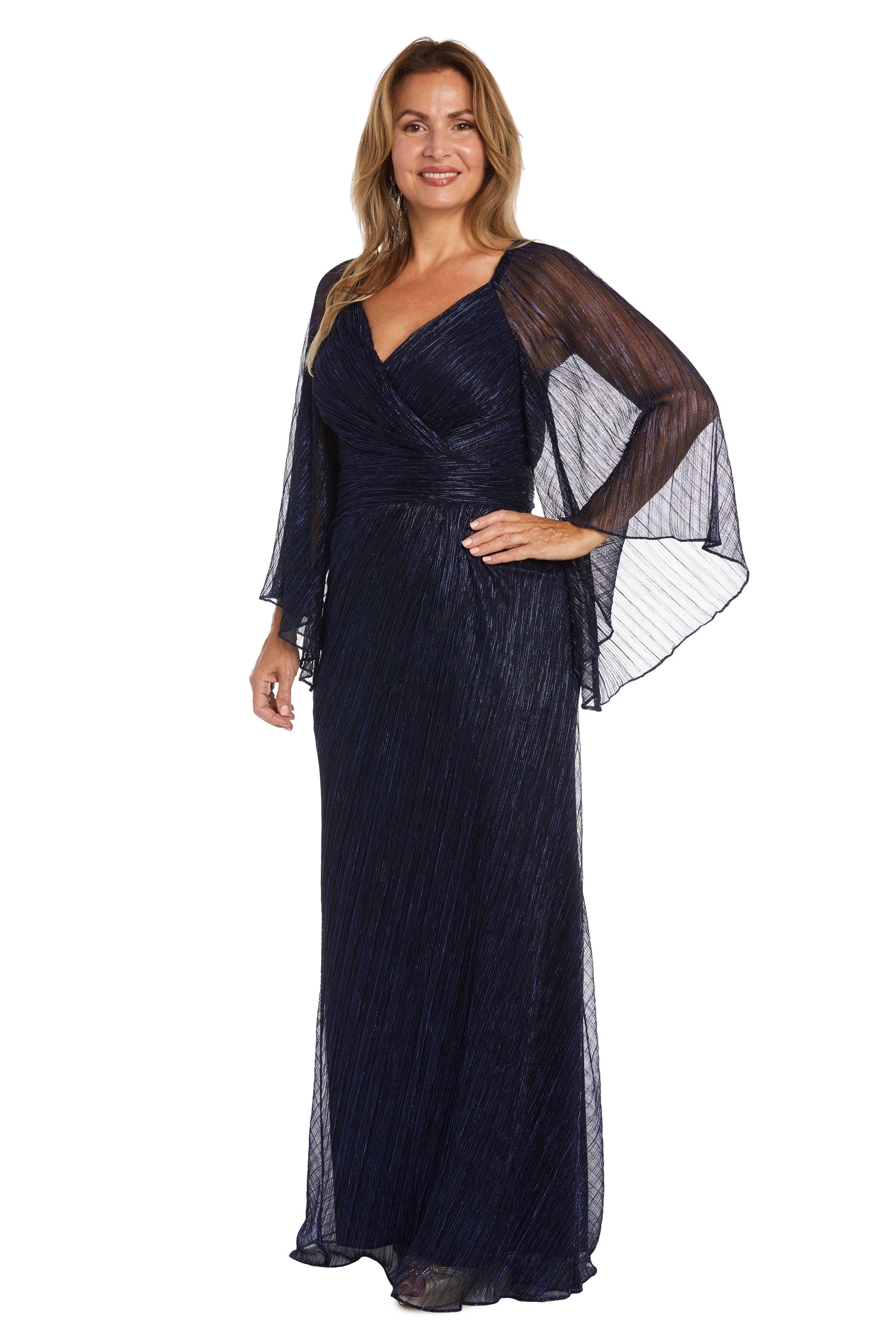 nightway navy blue dress Nightway Plus Size Long Formal Evening Dress 22033W