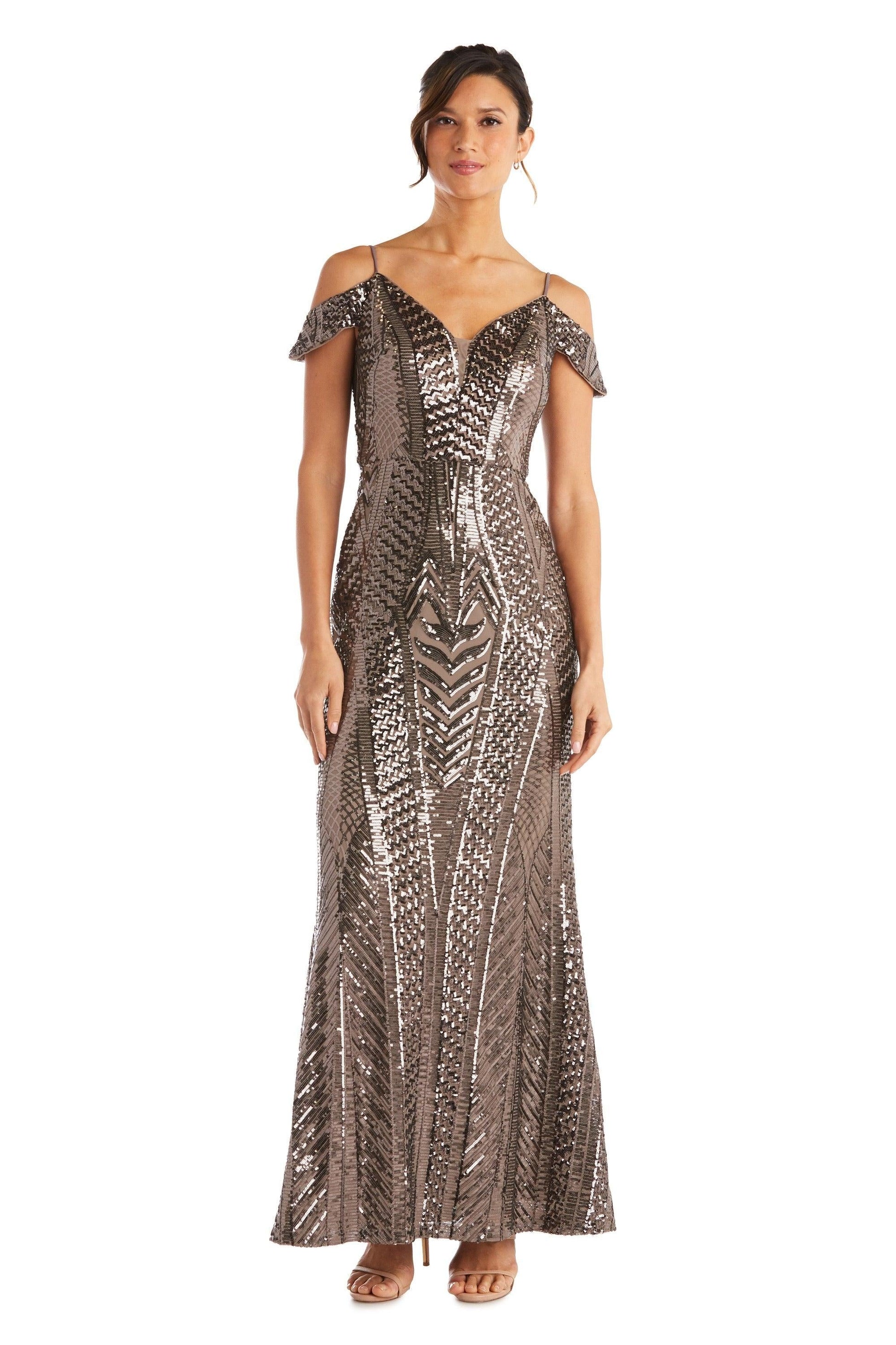 Nightway Long Off Shoulder Formal Dress 21917A