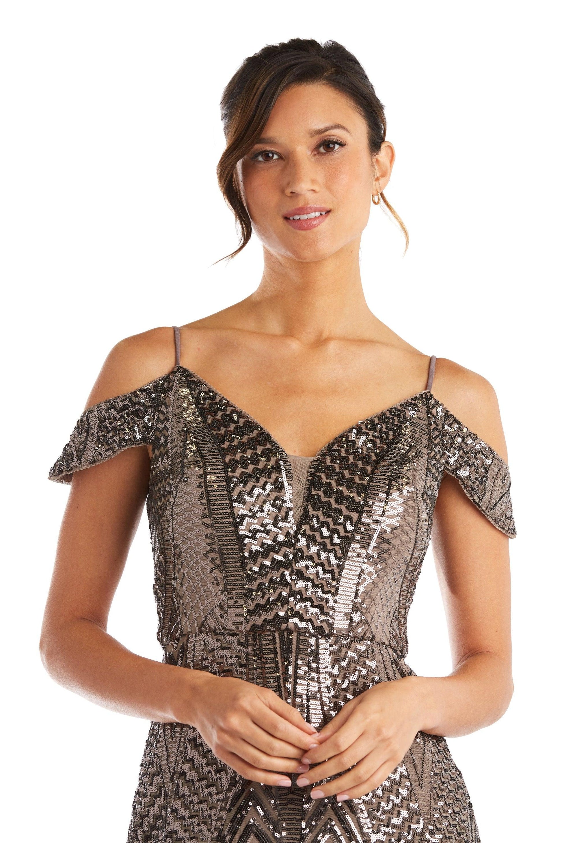 Nightway Long Off Shoulder Formal Dress 21917A