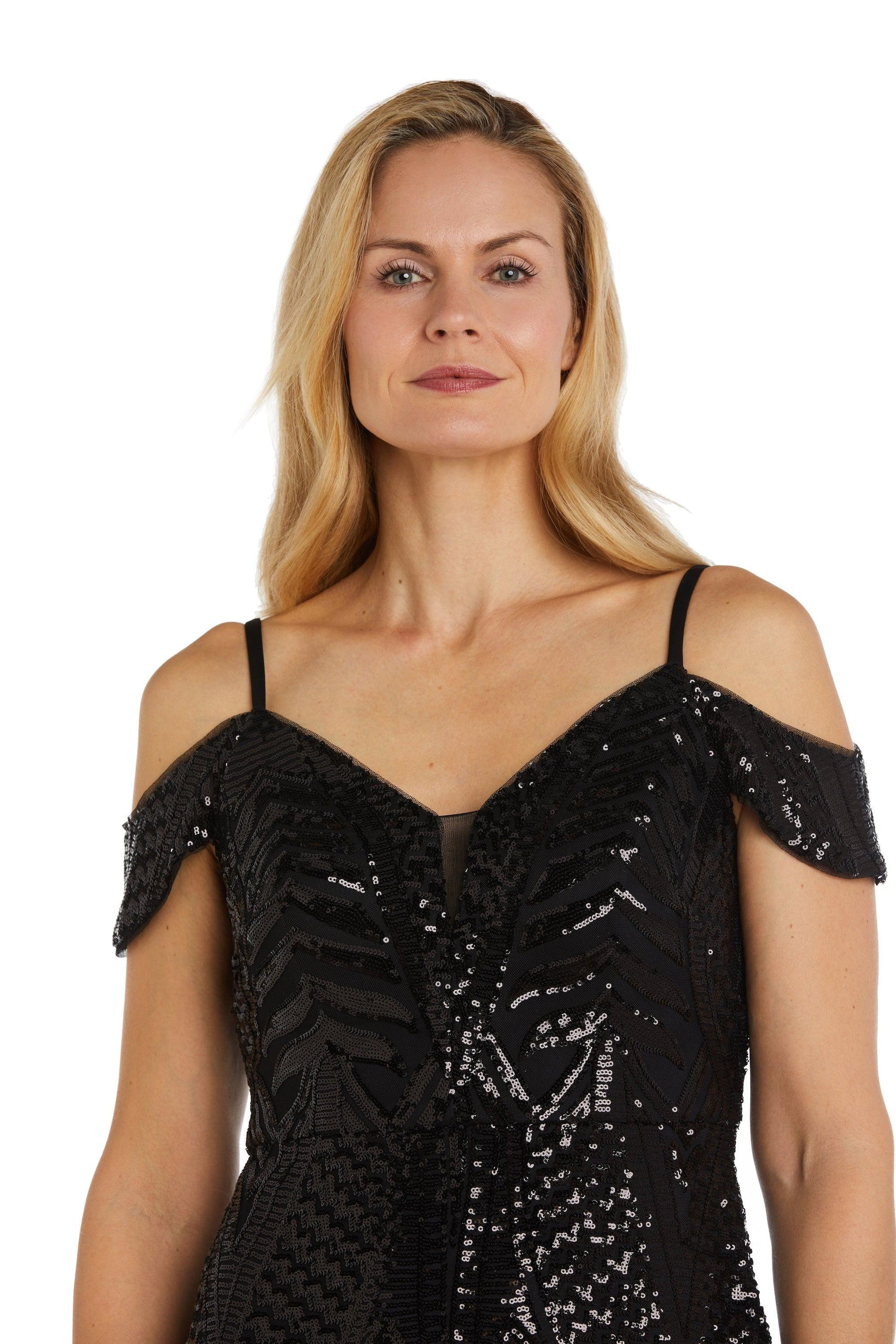 Nightway Long Off Shoulder Formal Dress 21917A