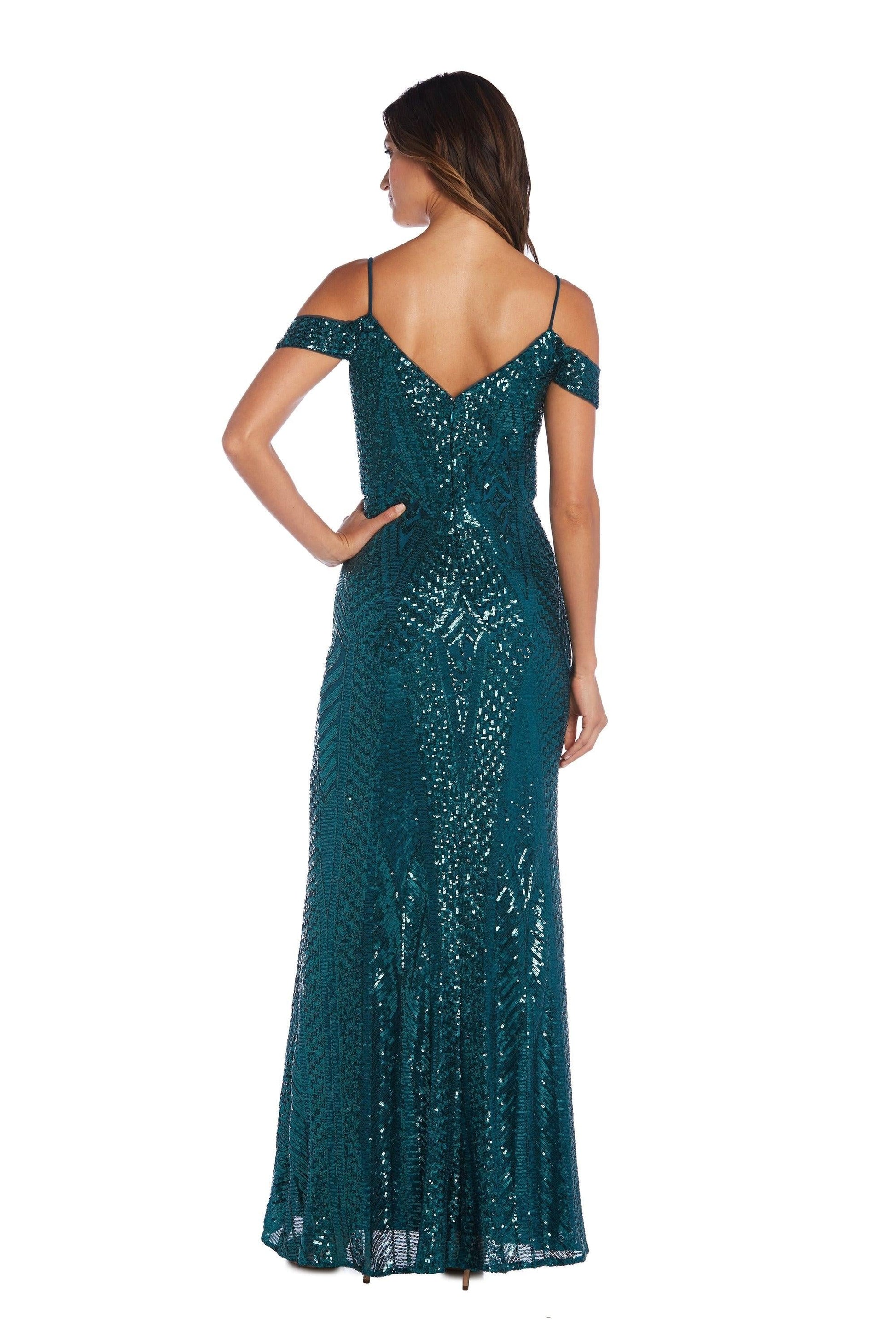 Nightway Long Off Shoulder Formal Dress 21917A