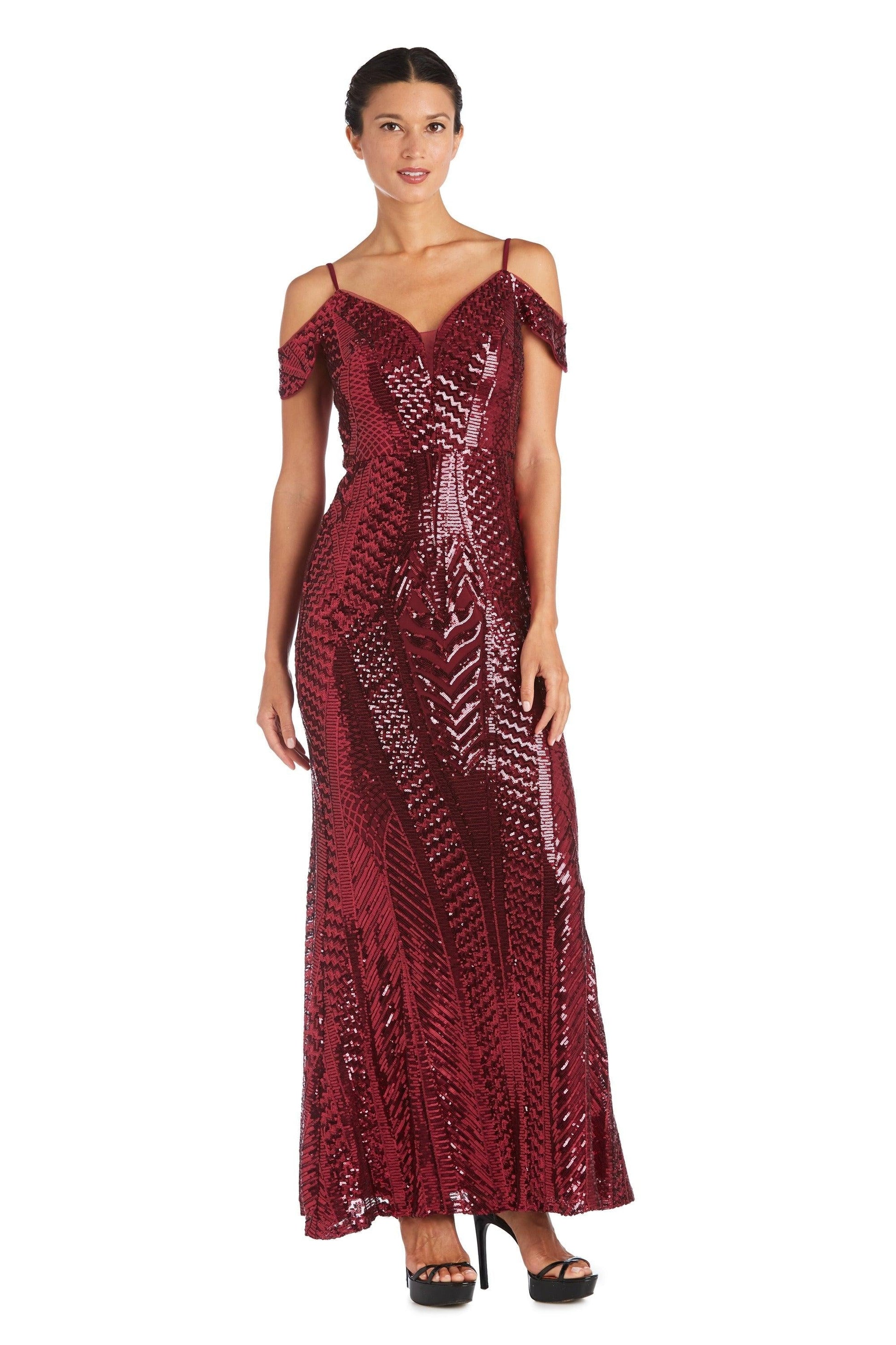 Nightway Long Off Shoulder Formal Dress 21917A