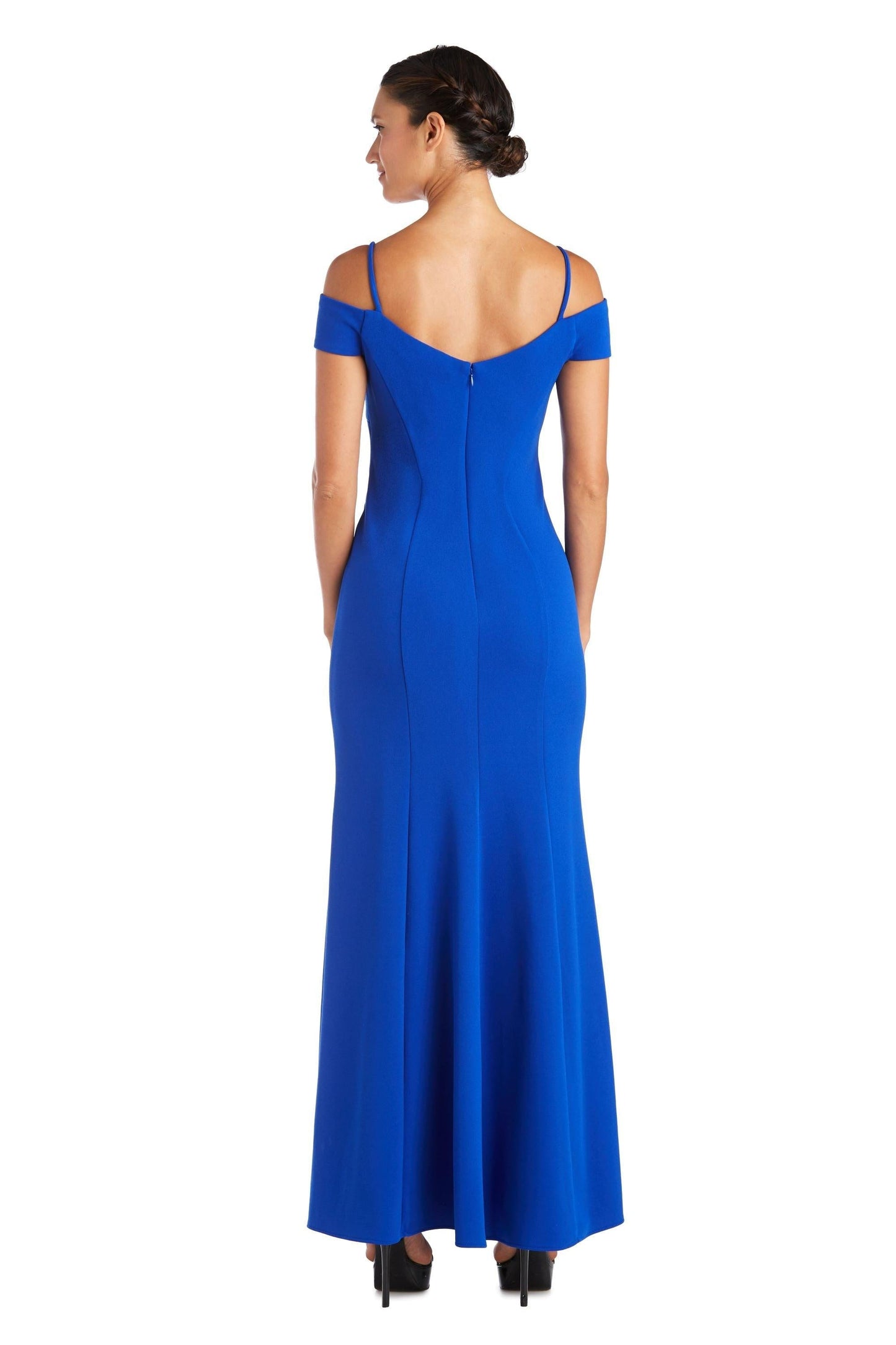 Nightway Long Off Shoulder Petite Formal Gown 21825P - The Dress Outlet