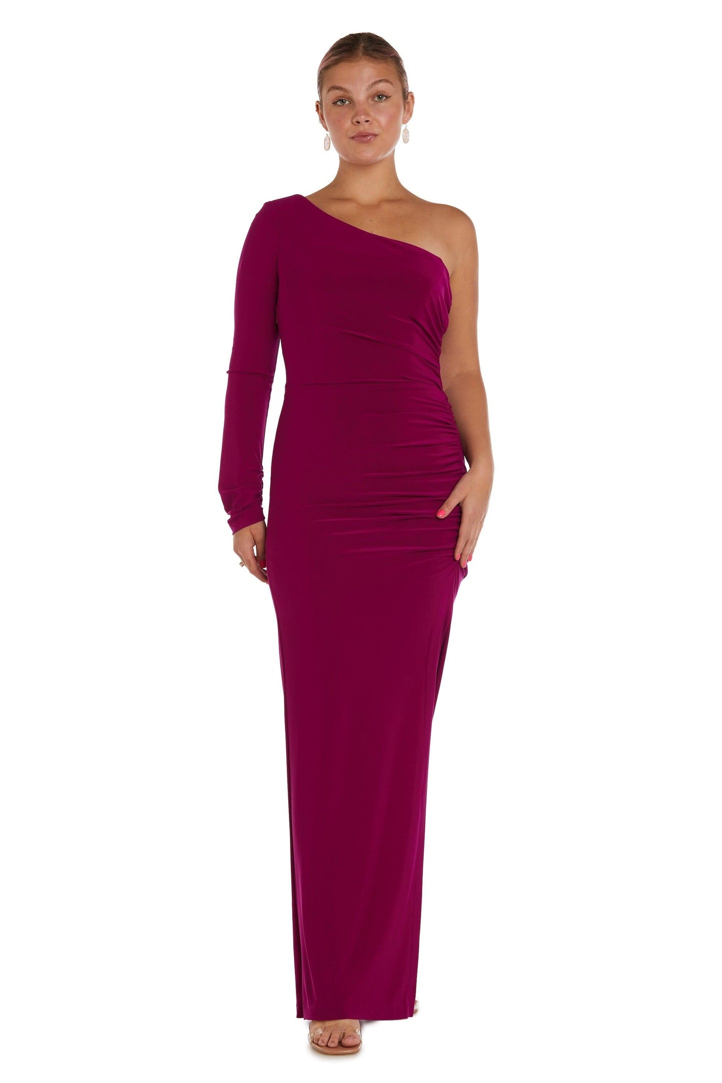 Nightway Long One Shoulder Formal Dress 22158 - The Dress Outlet