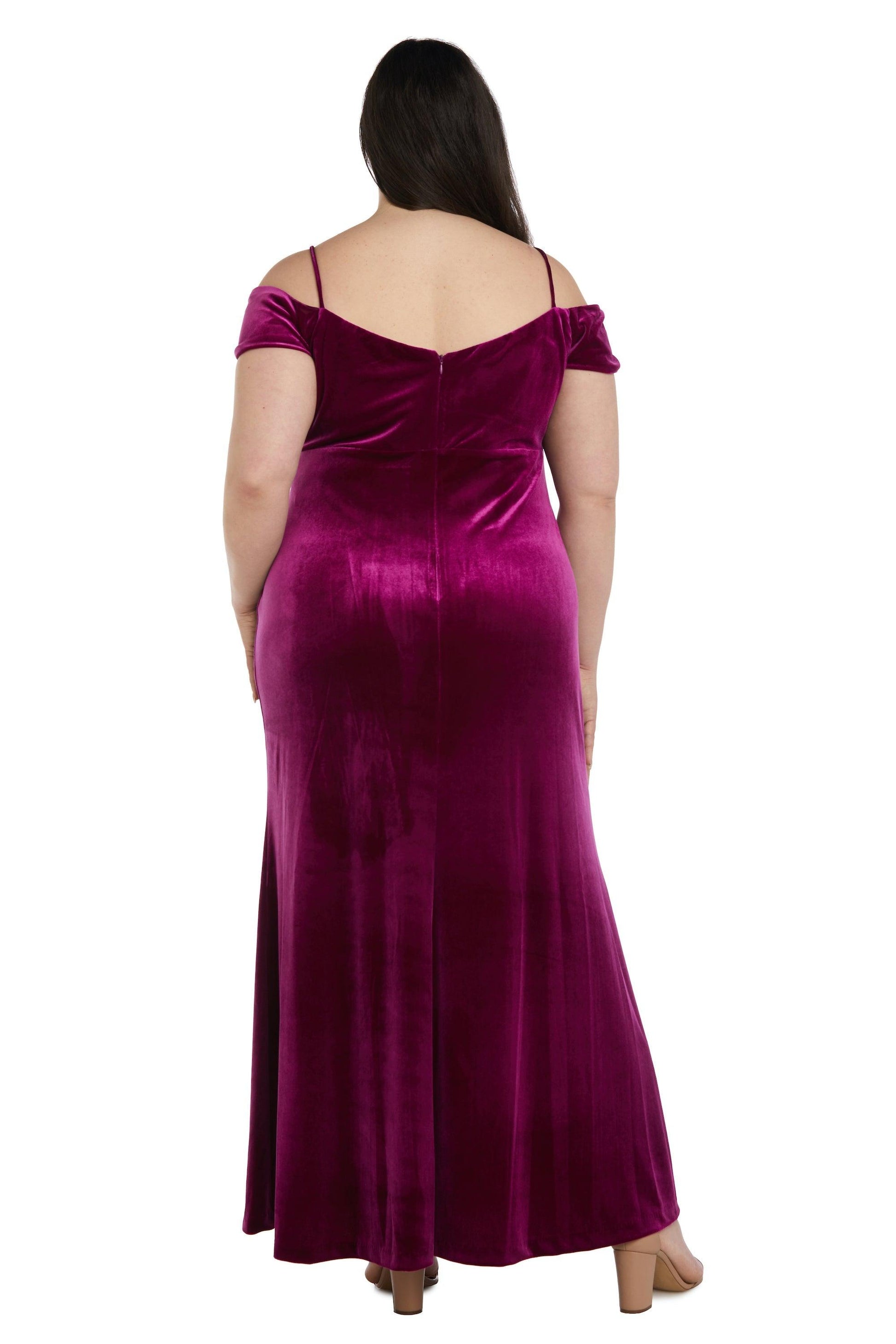 Nightway Long Plus Size Formal Velvet Dress 22094W