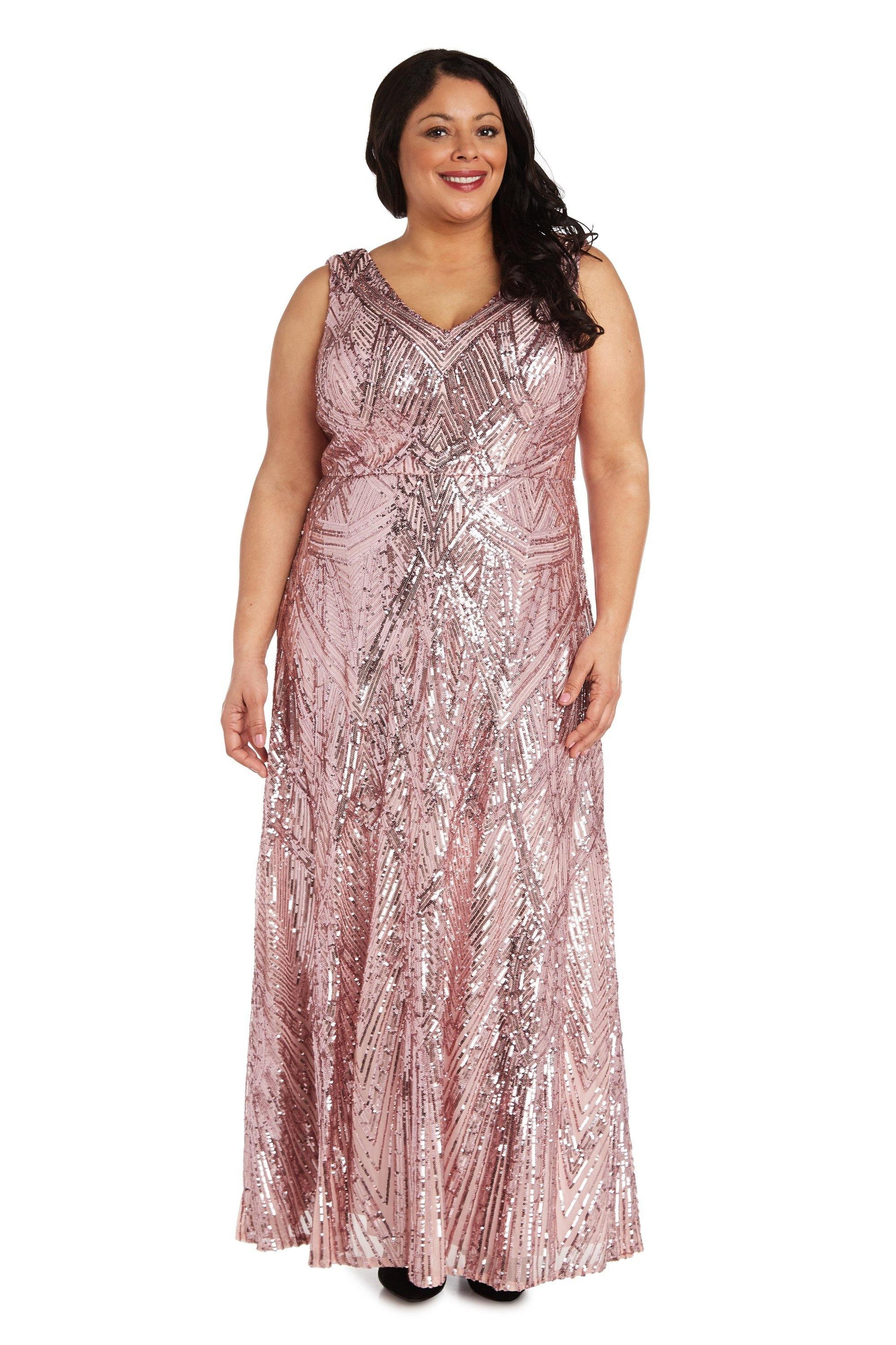 Nightway Long Plus Size Sleeveless Dress 22013W