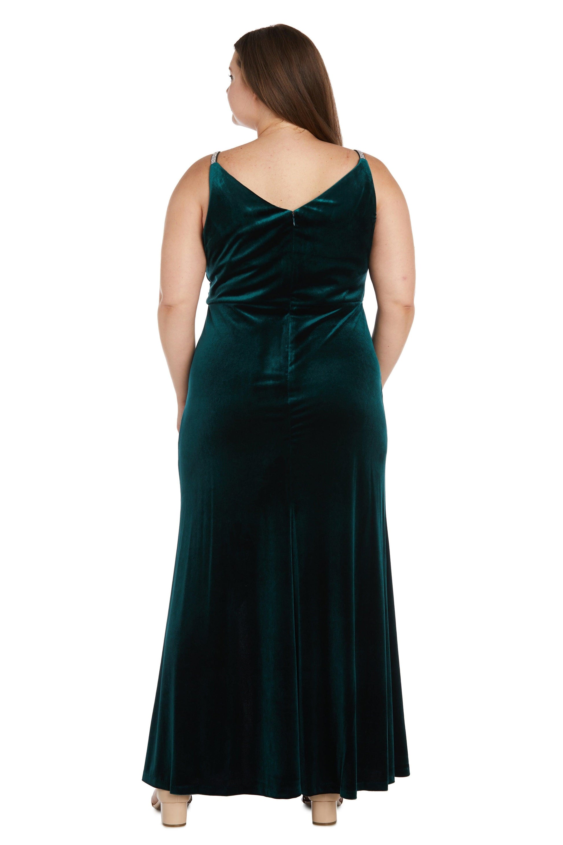 Nightway Long Plus Size Velvet Formal Gown 22093W