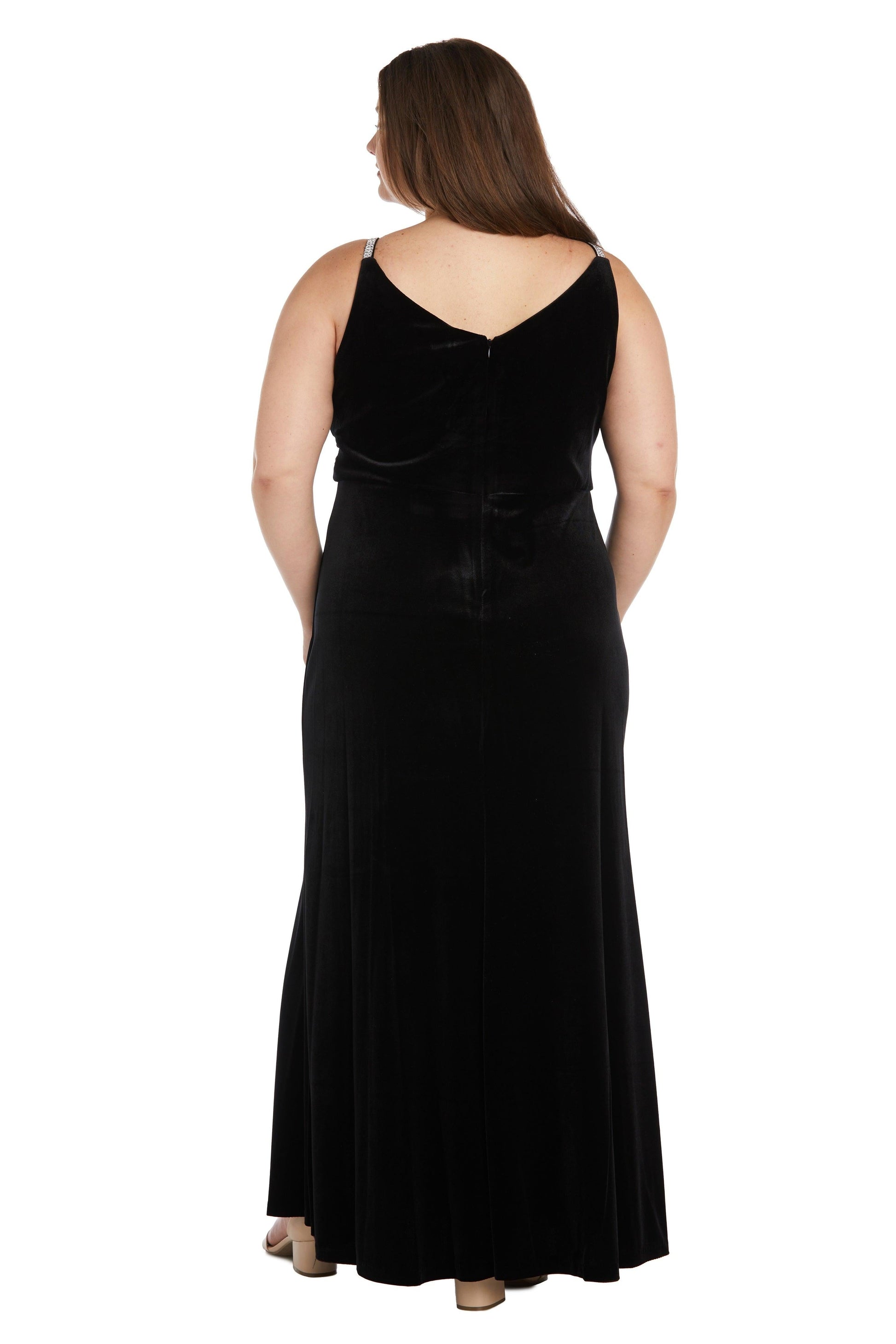 Nightway Long Plus Size Velvet Formal Gown 22093W