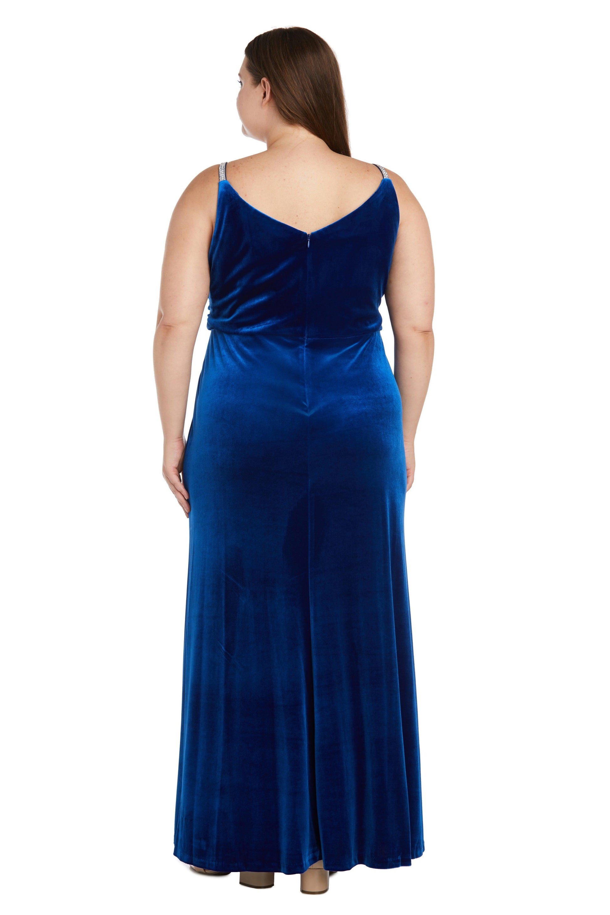 Nightway Long Plus Size Velvet Formal Gown 22093W