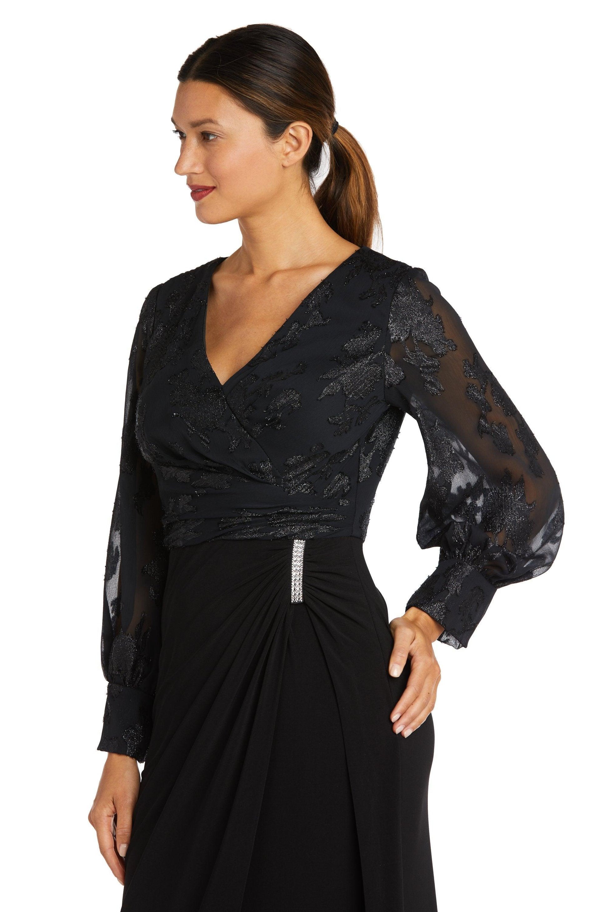 Nightway Long Sleeve Formal Petite Dress 22062P