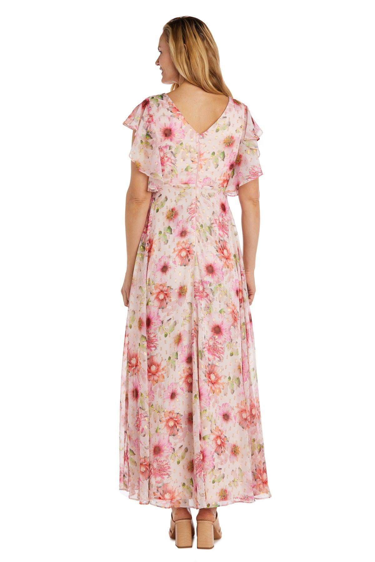 Nightway Long Sleeveless Floral Maxi Dress 22140 - The Dress Outlet