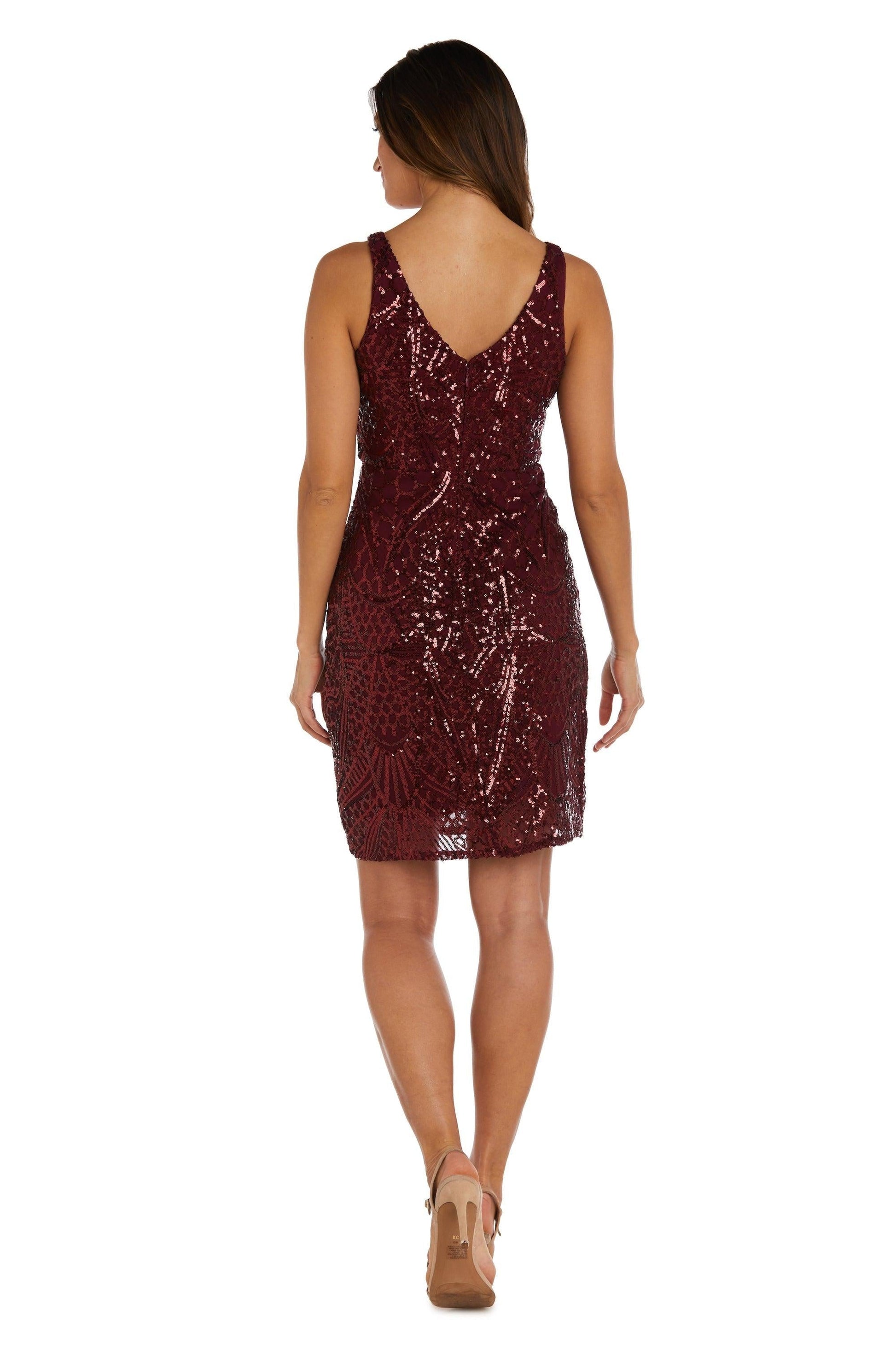 Nightway Short Sleeveless Petite Dress 22107P