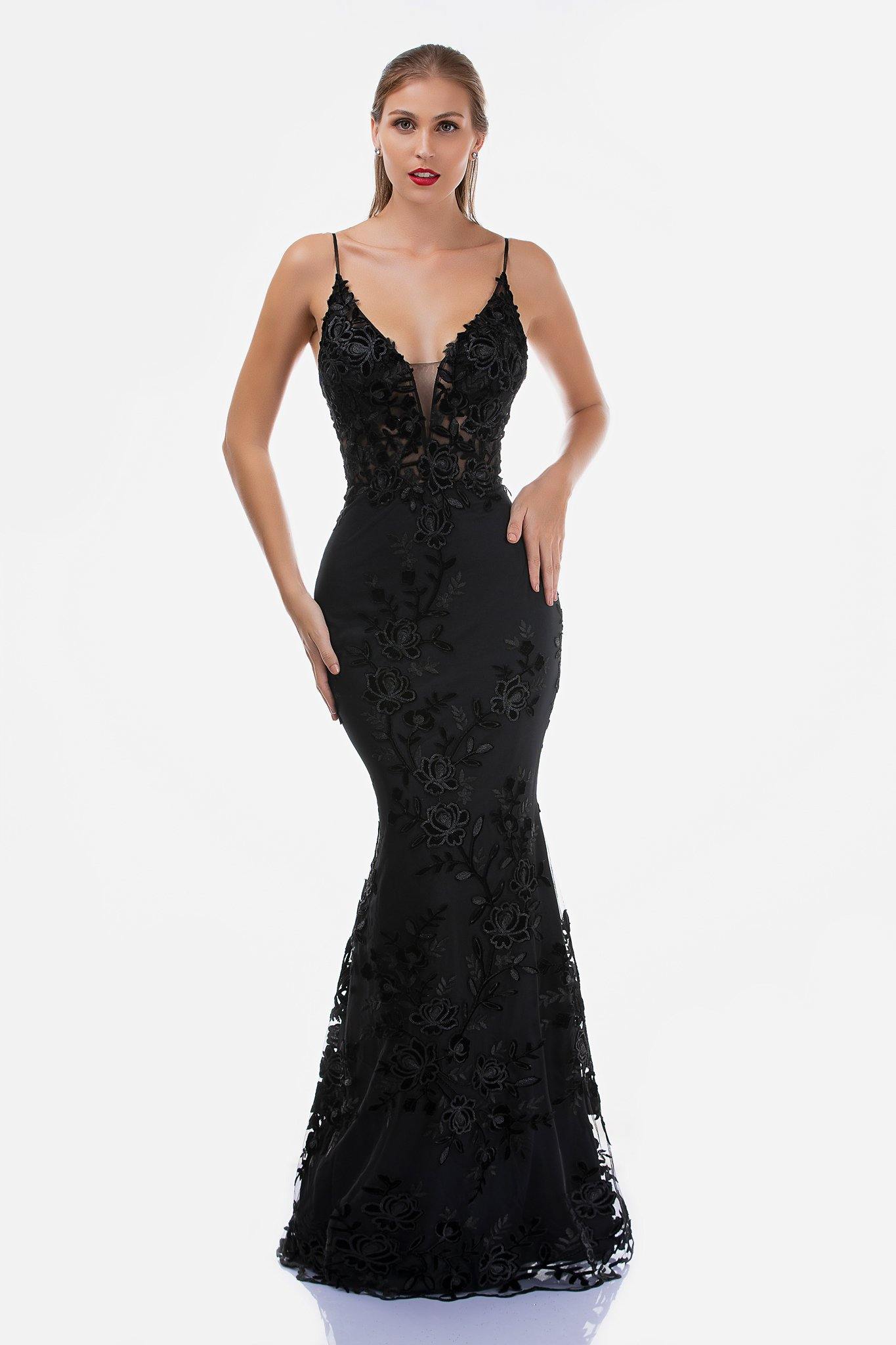 Nina Canacci Long Fitted Embroidered Prom Gown 2240 - The Dress Outlet