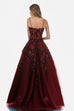 Burgundy Nina Canacci Prom Long Spaghetti Strap Ball Gown 2245 for $478.0 – The Dress Outlet