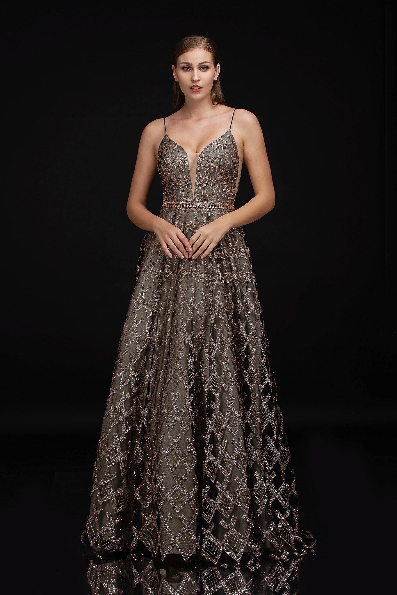 Nina Canacci Prom Spaghetti Strap Long Dress 8191 - The Dress Outlet