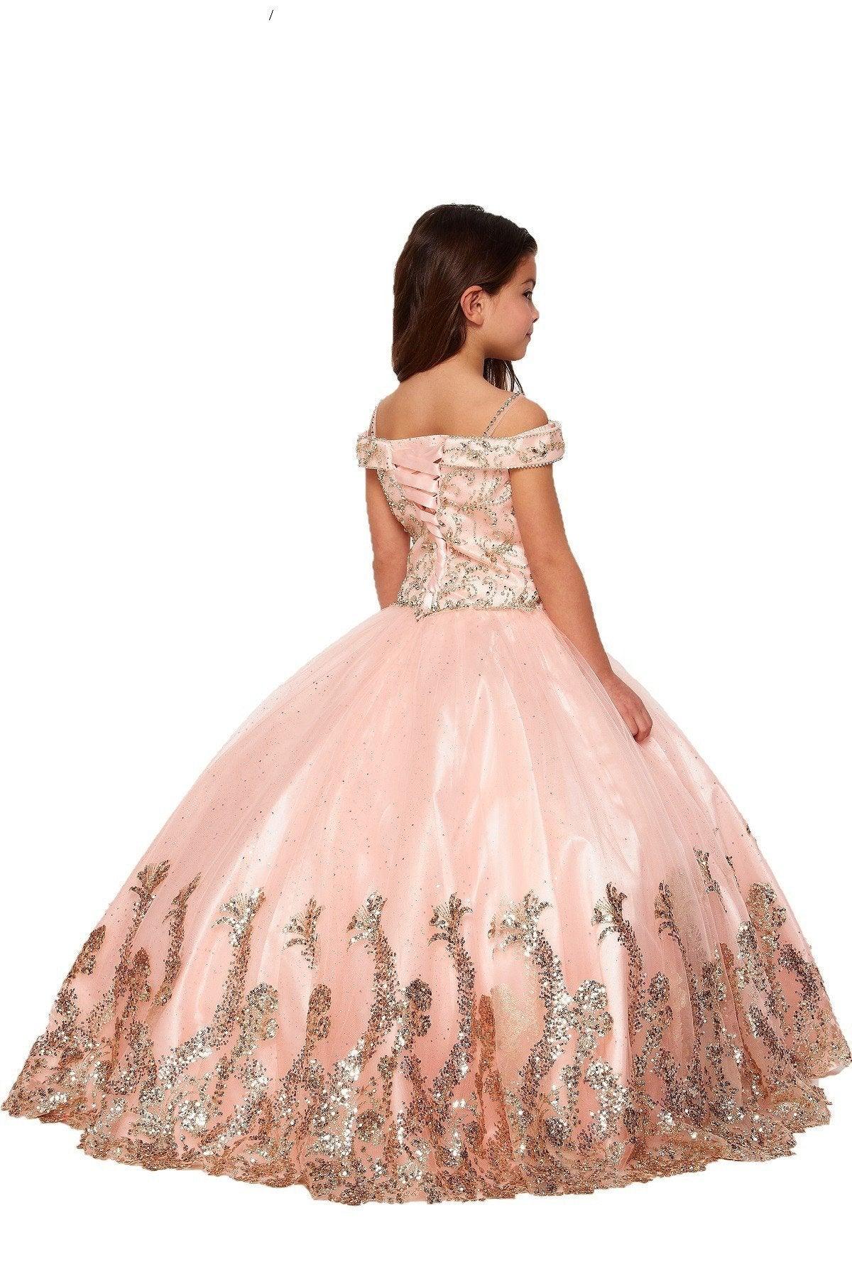 A-Line/Princess Off-the-Shoulder Flower Girl Dresses main image 1