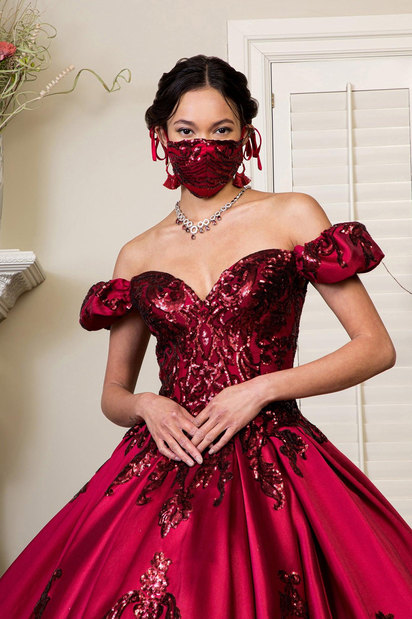Off Shoulder Ball Gown Long Quinceanera Dress