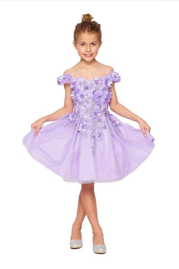 Off Shoulder Knee Length Flower Girls Dress Sale