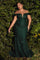 Off Shoulder Long Formal Sequince Dress Emerald