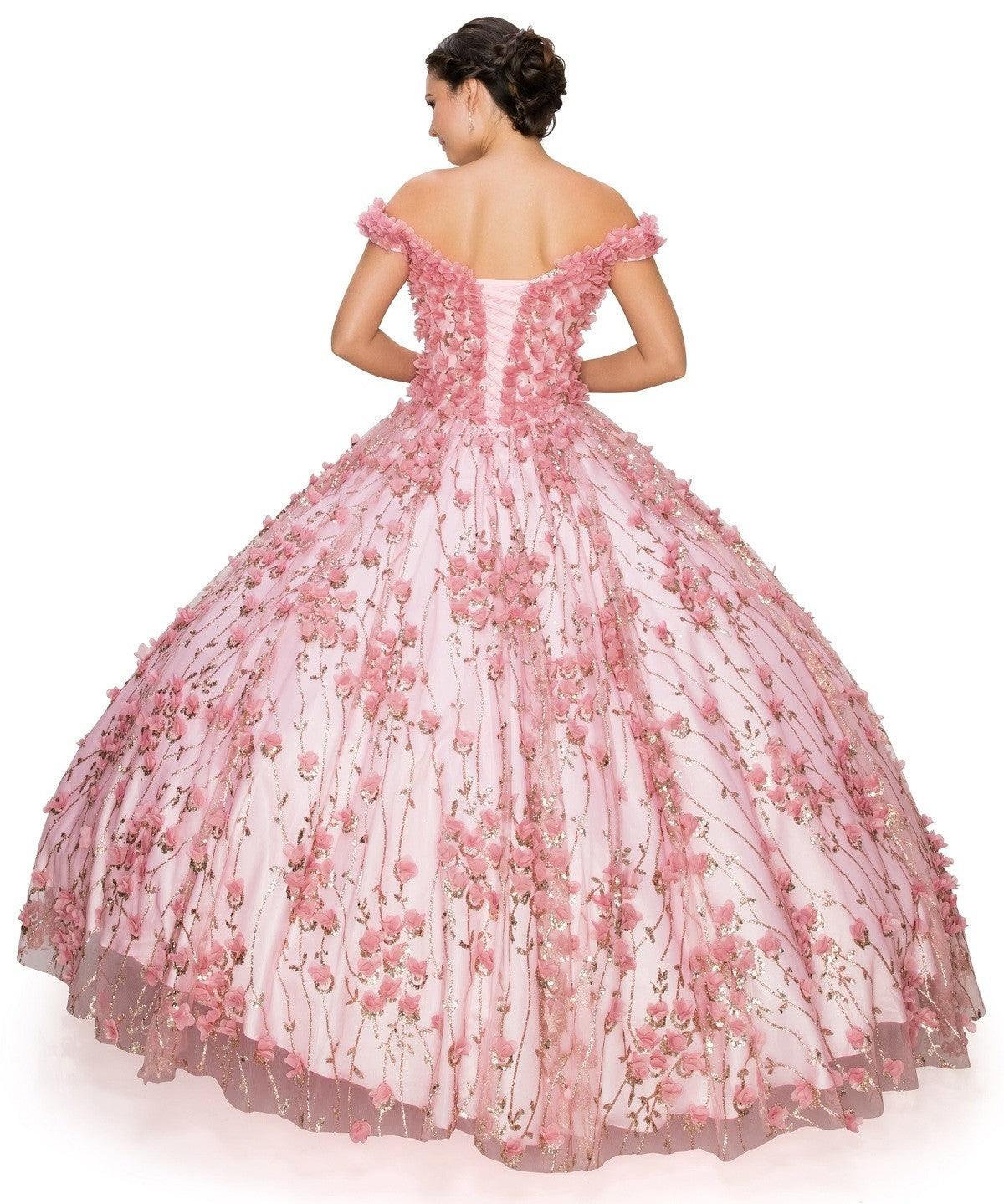 Off Shoulder Long Quinceanera Dress